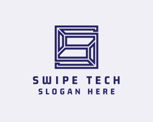 Geometric Cyber Tech logo design