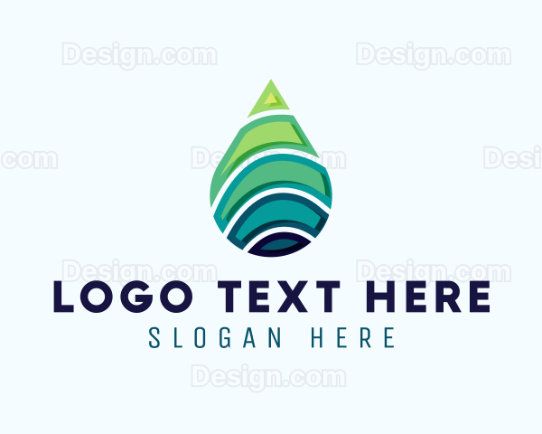 Clean Water Droplet Logo