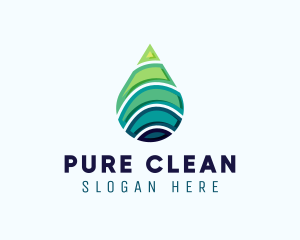 Clean Water Droplet logo design