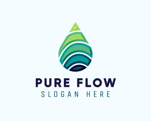 Clean Water Droplet logo design