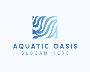 Aquatic Water Waves logo design