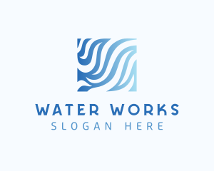 Aquatic Water Waves logo design