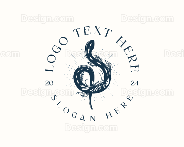 Snake Floral Serpent Logo