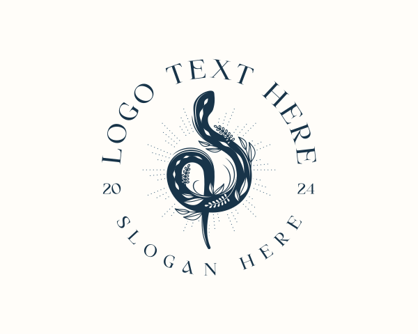 Snake Floral Serpent logo