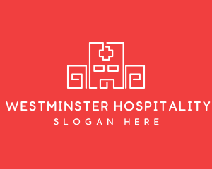 Monoline Hospital Building logo design