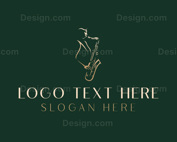 Saxophone Instrument  Musician Logo