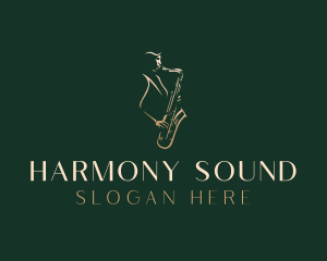Saxophone Instrument  Musician Logo