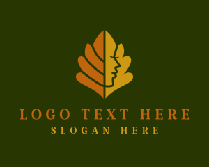 Autumn Leaf Woman logo