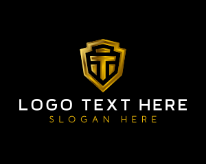 Luxury Premium Shield Letter T logo