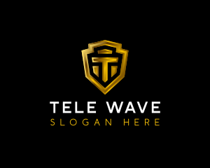 Luxury Premium Shield Letter T logo design