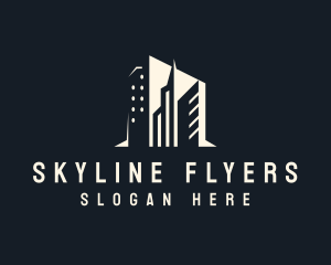 Skyscraper Real Estate Building logo design