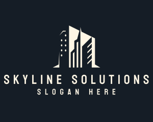 Skyscraper Real Estate Building logo design