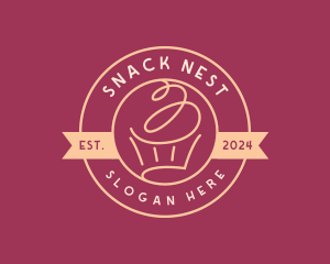 Cupcake Muffin Dessert logo design