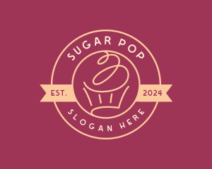 Cupcake Muffin Dessert logo design