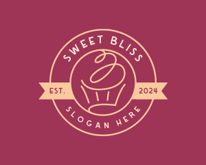 Cupcake Muffin Dessert logo design