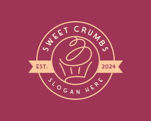 Cupcake Muffin Dessert logo design