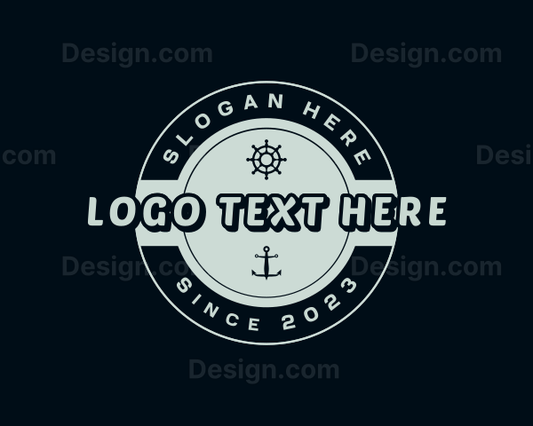 Nautical Ship Anchor Logo