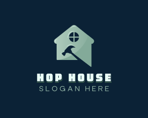 House Construction Hammer logo design