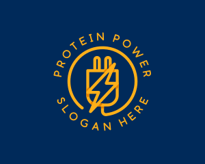 Power Plug Bolt logo design