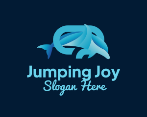 Jumping Dolphin Ring logo design