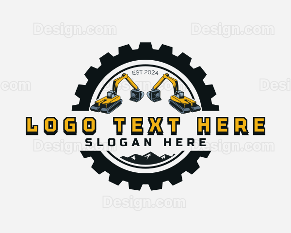 Excavator Construction Equipment Logo