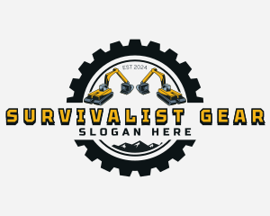 Excavator Construction Equipment  logo design