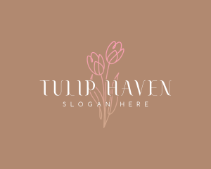 Tulips Spa Wellness logo design