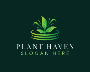 Grass Plant Landscaping logo design