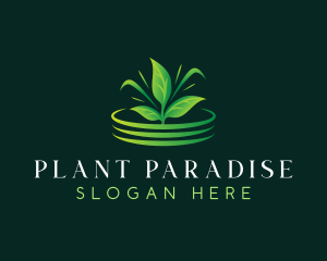 Grass Plant Landscaping logo design