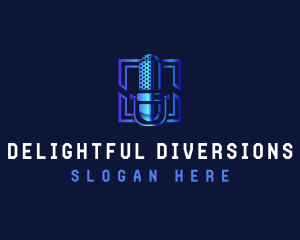 Microphone Entertainment Podcast  logo design