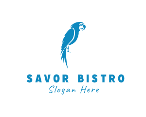 Blue Parrot Bird Logo