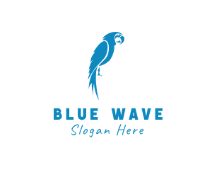 Blue Parrot Bird logo design