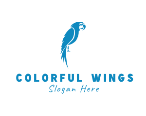 Blue Parrot Bird logo