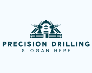 Roof Drill Construction logo design