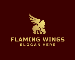 Gorilla Wings Animal logo design