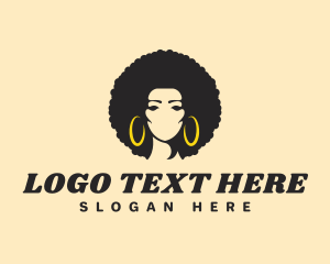 Beauty - Beauty Afro Woman logo design