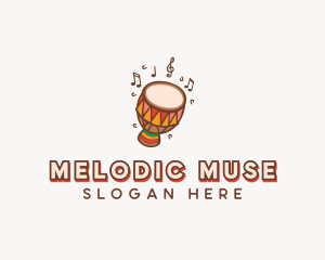 Traditional African Djembe logo design