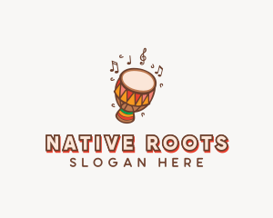 Traditional African Djembe logo design