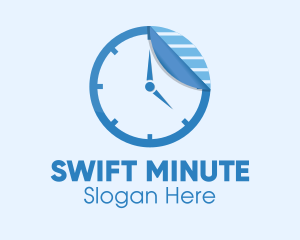 Sticker Paper Clock logo