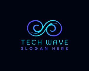 Infinity Wave Loop logo design