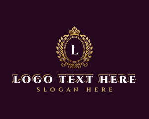 Elegant Leaf Crown logo