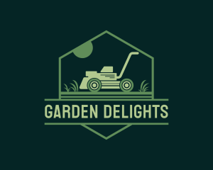 Lawn Mower Gardening logo design