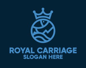 Blue Royal Fish logo design