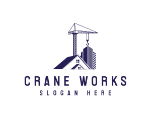 Construction Crane Building logo