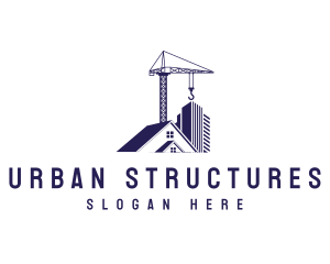 Construction Crane Building logo design