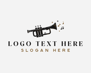 Trumpet Music Instrument logo
