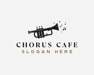 Trumpet Music Instrument logo