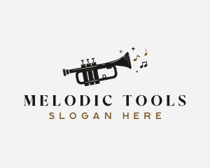 Trumpet Music Instrument logo
