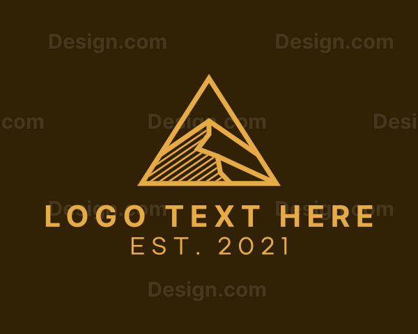 Geometric Mountain Peak Logo