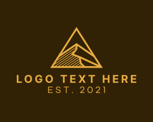 Geometric Mountain Peak logo